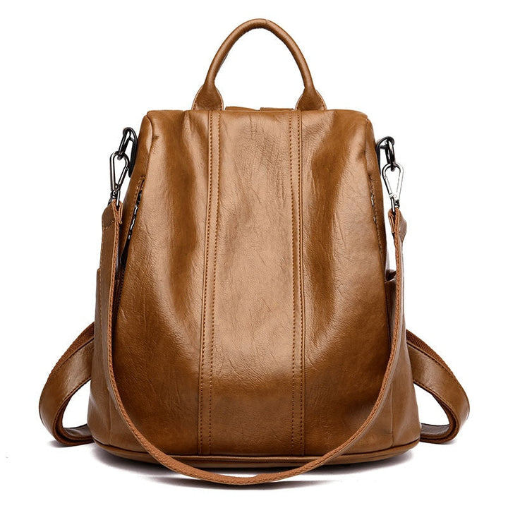 Women Waterproof Anti-theft Leather Backpacks Bags For Girls Female Shoulder Bag Multifunction Traveling Backpack Image 8