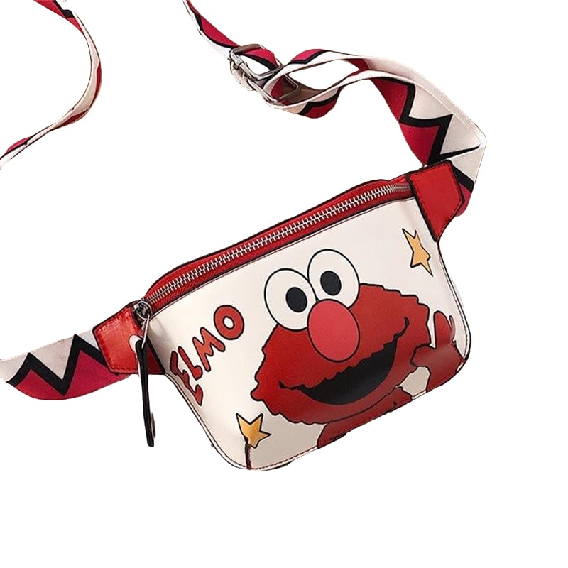 Womens Fanny Pack Cartoon Waist Belt Bags Handy Packs Banana Chest Bag Female Hip Package Crossbody Purse PU Leather Image 1