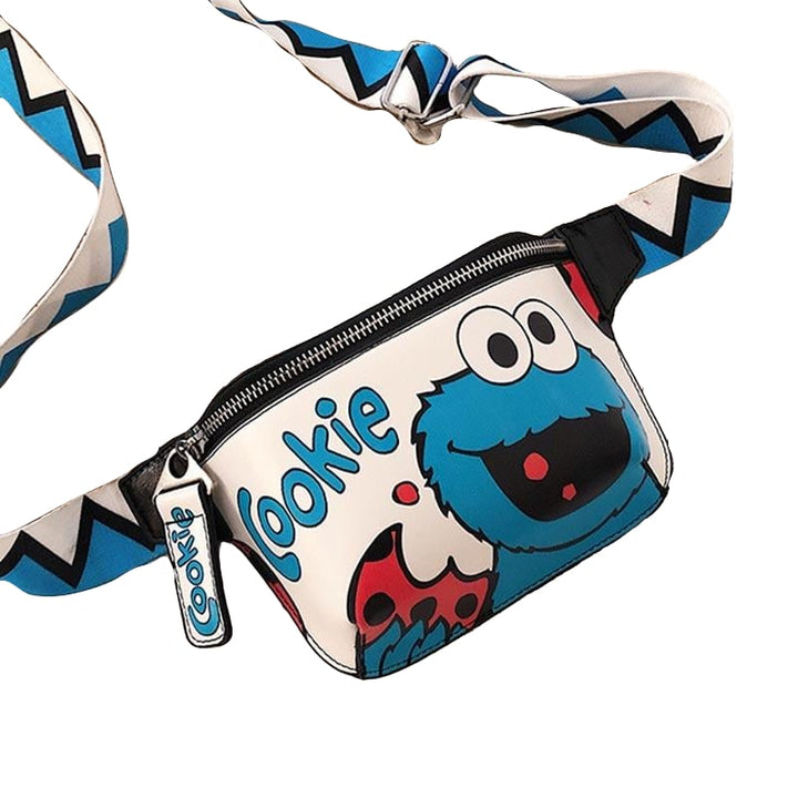 Womens Fanny Pack Cartoon Waist Belt Bags Handy Packs Banana Chest Bag Female Hip Package Crossbody Purse PU Leather Image 1