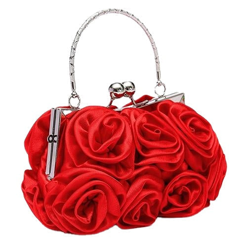 Womens Flower Pattern Clutch Bags for Evening Party Bridal Handbag Image 2