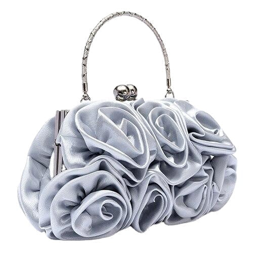 Womens Flower Pattern Clutch Bags for Evening Party Bridal Handbag Image 4