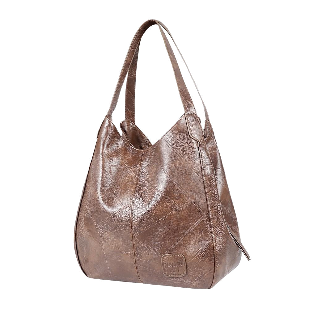 Womens Handbags Vintage Luxury Leather Shoulder Bag Designers Large Bag Modern Fashion Brand Female Image 2