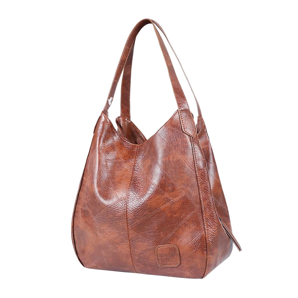 Womens Handbags Vintage Luxury Leather Shoulder Bag Designers Large Bag Modern Fashion Brand Female Image 3