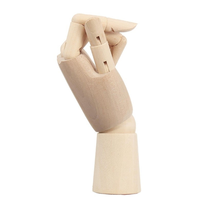 Wooden Artist Articulated Left Hand Art Model SKETCH Flexible Decoration Image 7