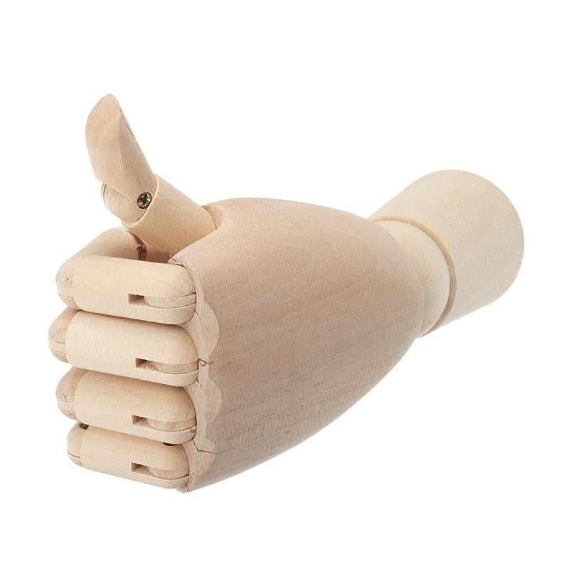 Wooden Artist Articulated Left Hand Art Model SKETCH Flexible Decoration Image 8