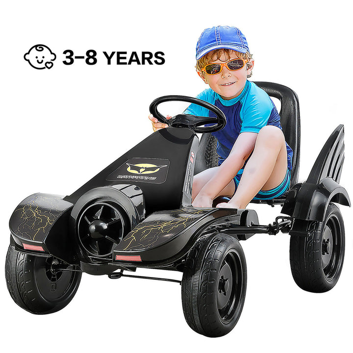 Go Kart Pedal Powered Kids Ride on Car 4 Wheel Racer Toy w/ Clutch and Hand Brake Image 8