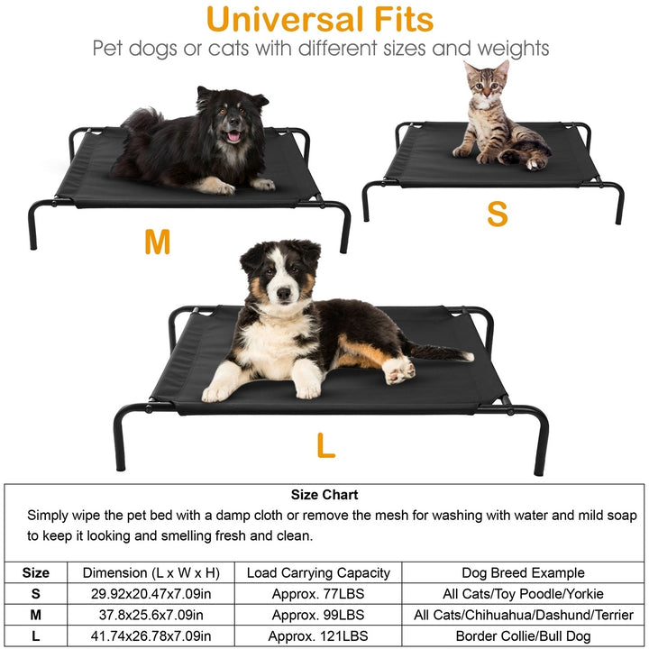 Elevated Pet Bed Dogs Cot Dogs Cats Cool Bed Heavy Duty Breathable Washable Image 3