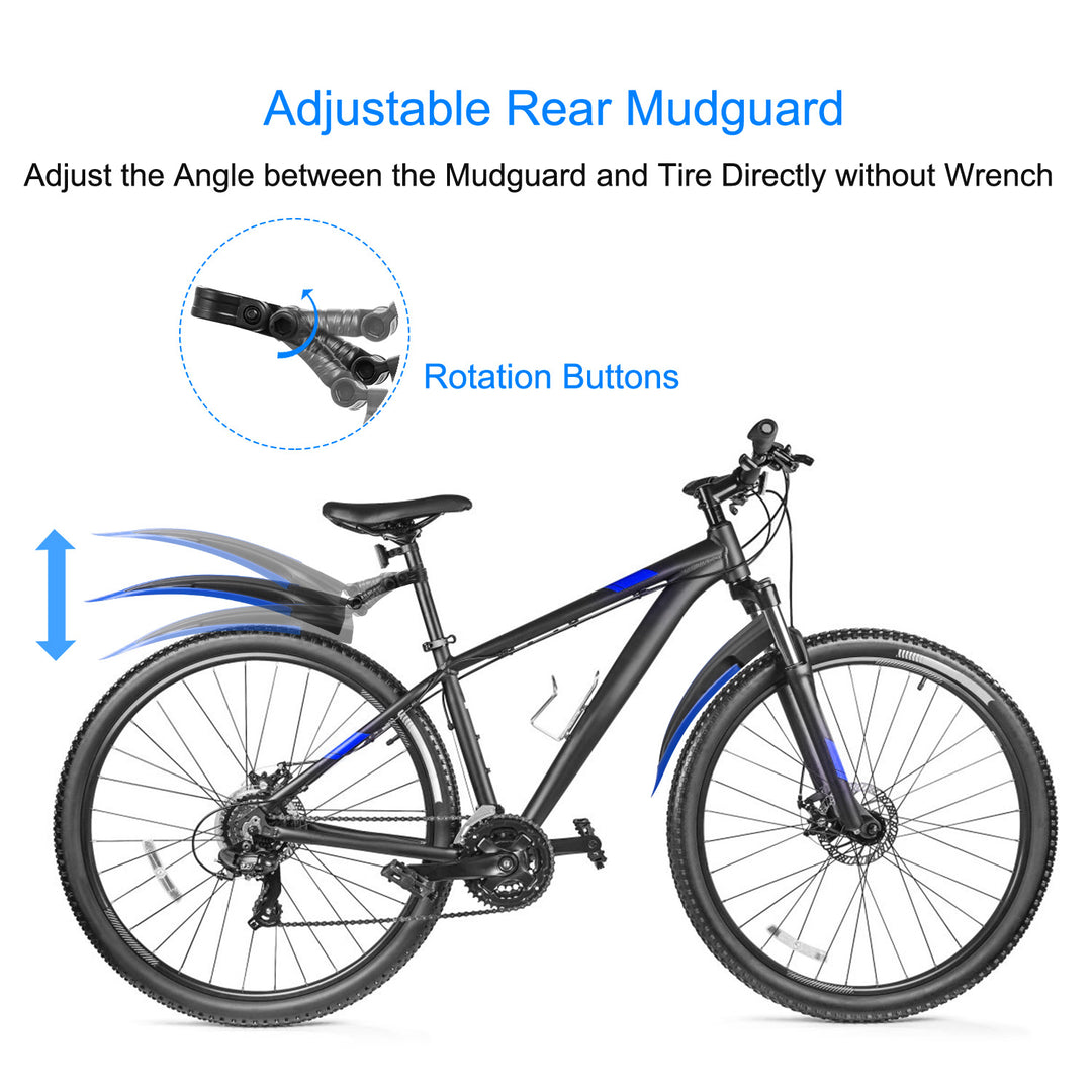Bicycle Fender Set Adjustable Front Rear Mud Guard Mountain Bike Mudguards Splashboard Fit for 24-26in Bikes Image 4