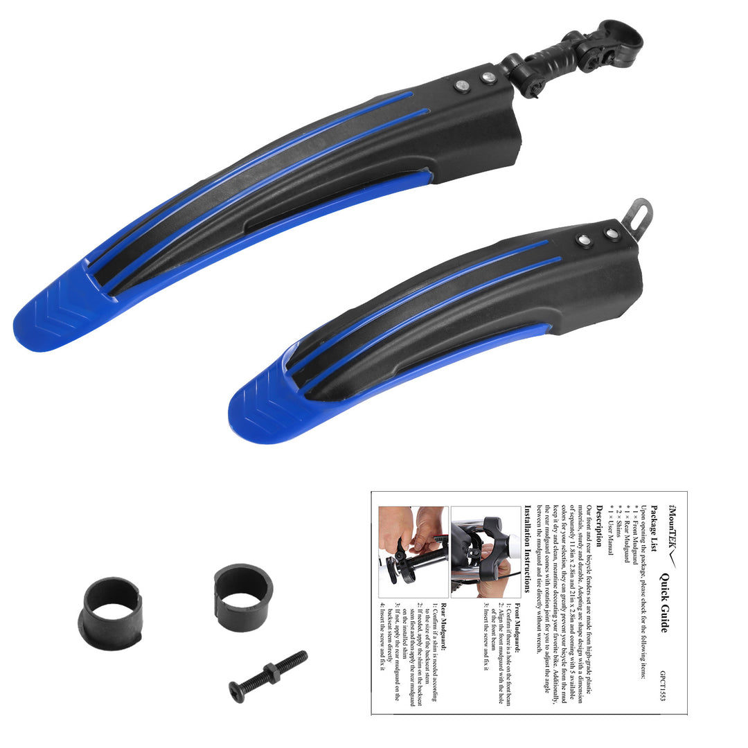 Bicycle Fender Set Adjustable Front Rear Mudguards for 24-26in Mountain Bikes Image 6