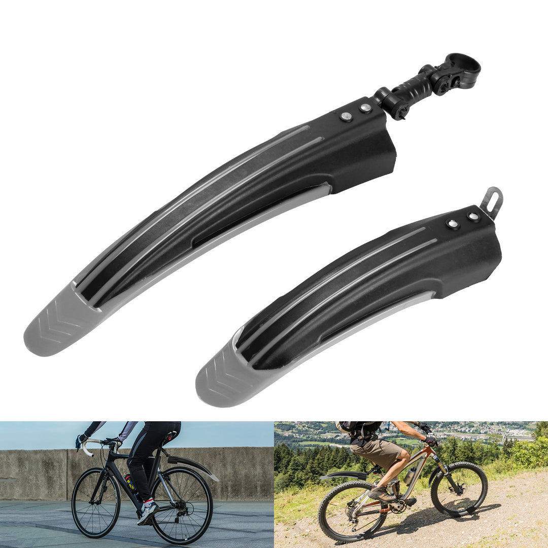 Bicycle Fender Set Adjustable Front Rear Mud Guard Mountain Bike Mudguards Splashboard Fit for 24-26in Bikes Image 1