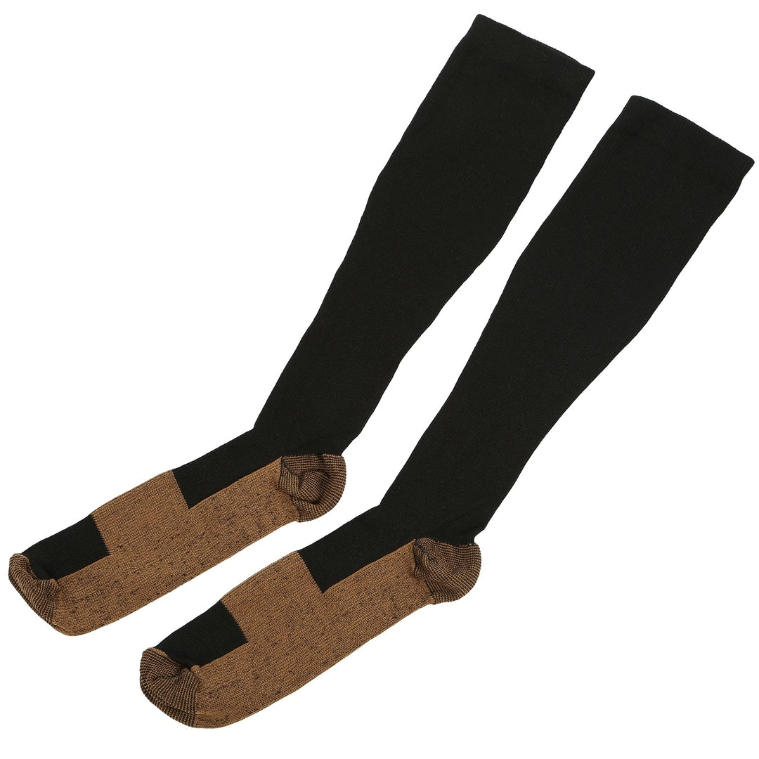 Unisex Copper Compression Socks Women Man Durable Hose Graduated Support Socks Image 6