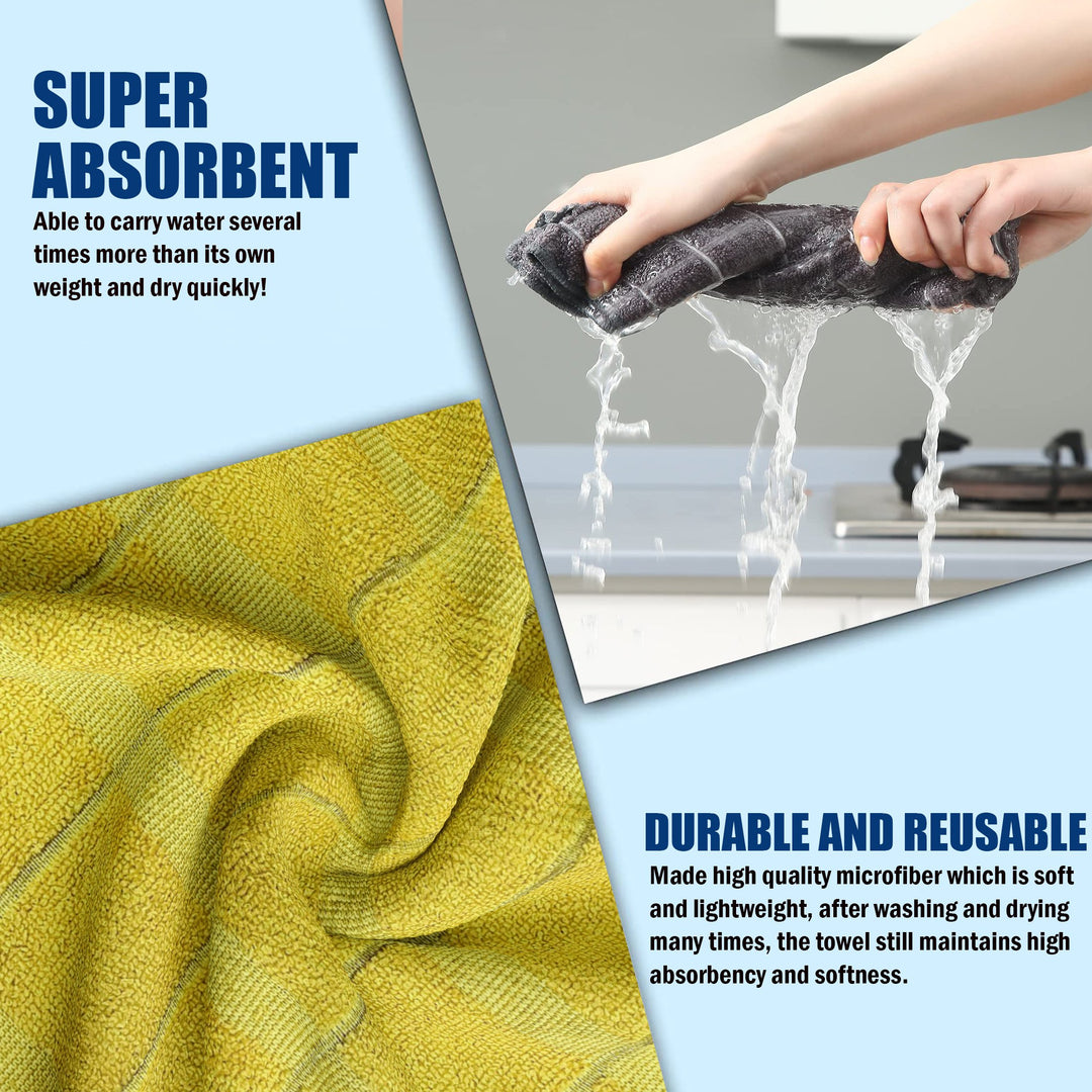 Multi-Pack Super Soft and Absorbent Microfiber Dish Cloths Image 8