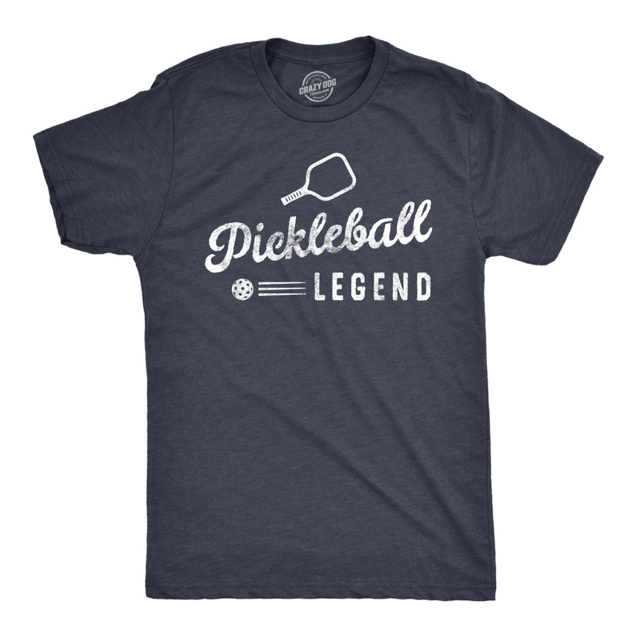 Mens Pickleball Legend T Shirt Funny Sarcastic Pickle Ball Lovers Paddle Tee For Guys Image 1