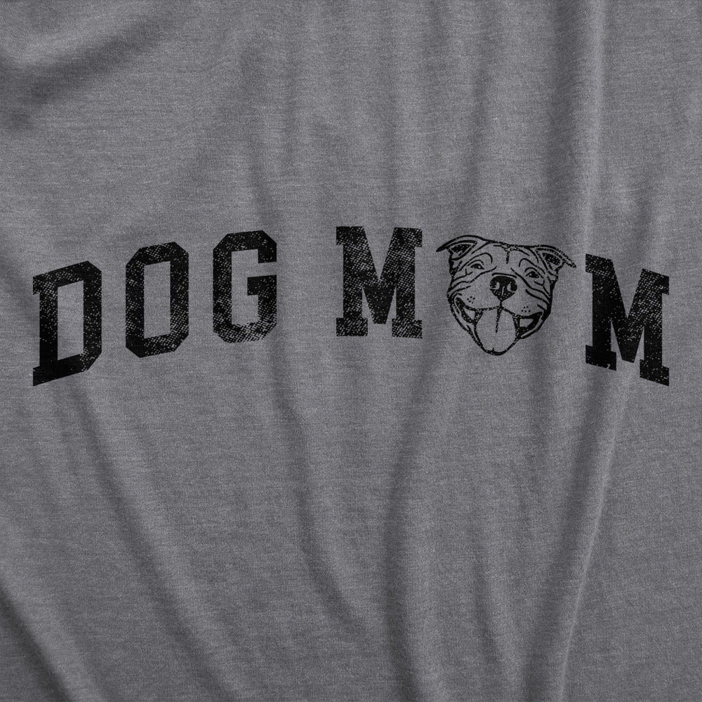 Womens Dog Mom Pitbull T Shirt Funny Cute Puppy Pet Pitty Lovers Tee For Ladies Image 2