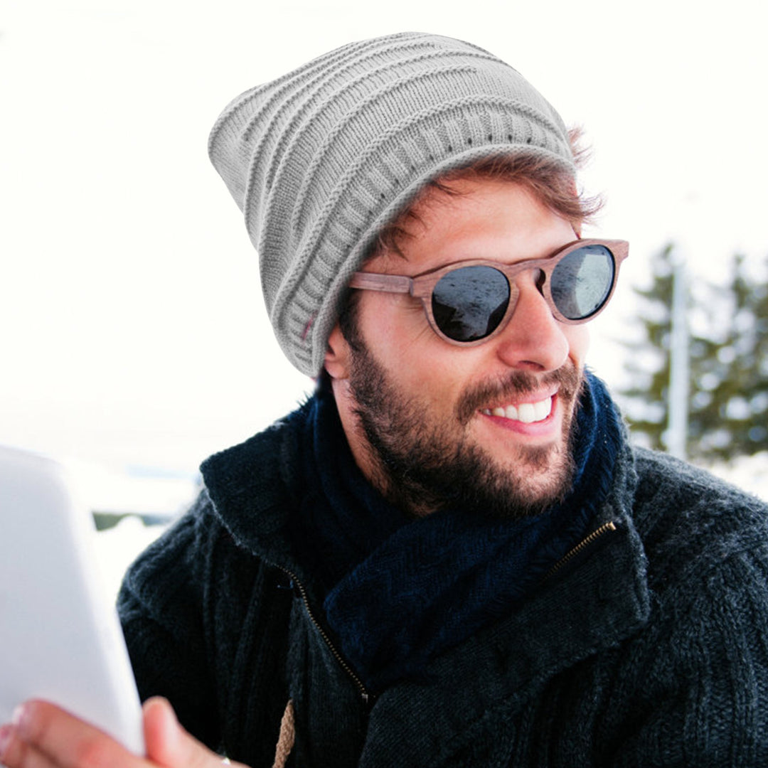 Unisex Knit Beanie Hat Winter Warm Hat Slouchy Baggy Hats Skull Cap Image 7