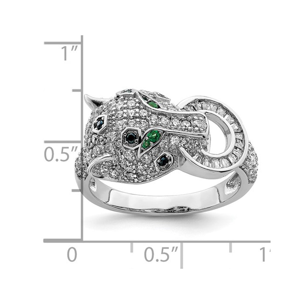 Sterling Silver Cheetah Ring with Cubic Zirconia (CZ)s Image 3