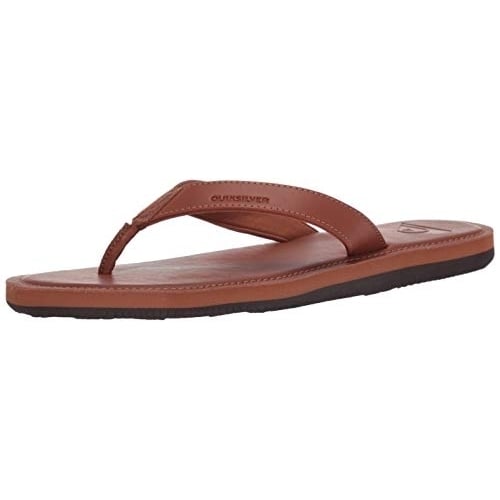 Quiksilver Molokai Nubuck Flip Flop Sandals Tan Mens AQYL100960 Size Available Image 4