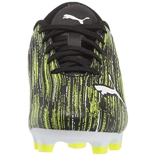 PUMA Ultra 4.2 FG/AG Jr Soccer Shoes Black White Yellow Alert Size Kids Image 2