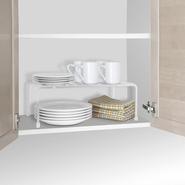 Expandable Kitchen Counter Metal Stackable Cabinet Shelf Bathroom Organizer Rack Holder Image 6