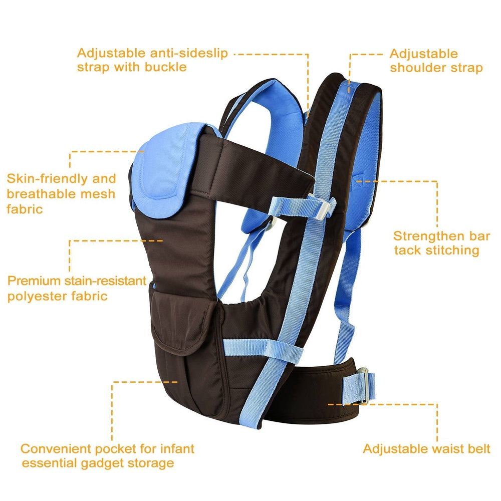 Baby Carrier Breathable Adjustable Wrap Sling Backpack Front Back Chest Infant Carrier Bag Image 2