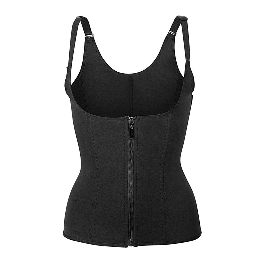 Zippered Waist Trainer Corset Waist Tummy Control Body Shaper Cincher Back Support with Adjustable Straps for Women Image 1