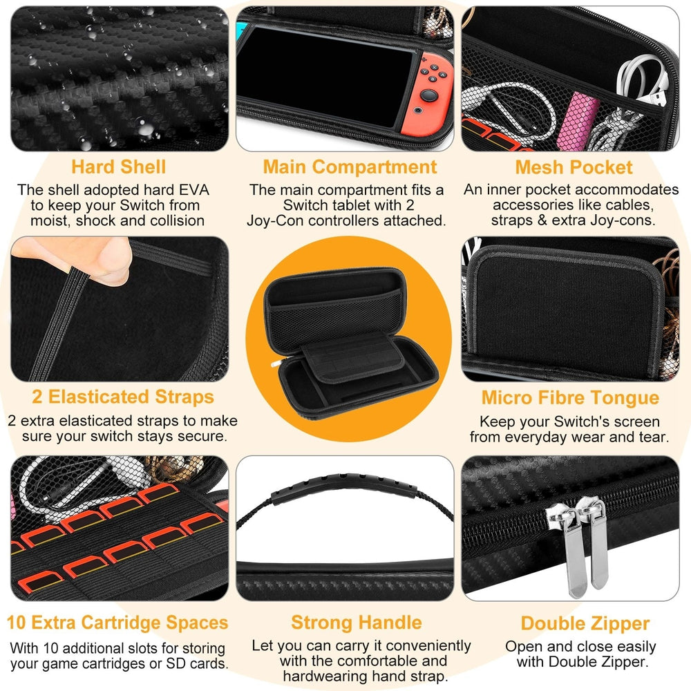 Portable Carry Case for Nintendo Switch Console Protective Hard EVA Case Shell Pouch Image 2