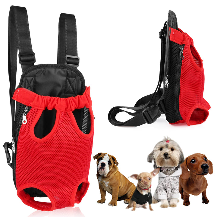 Dog Carrier Backpack Legs Out Front Pet Backpack Carrier Travel Bag Adjustable Shoulder Straps Image 1