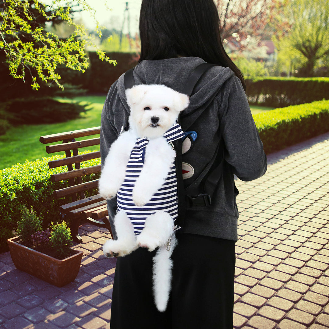 Dog Carrier Backpack Legs Out Front Pet Backpack Carrier Travel Bag Adjustable Shoulder Straps Image 8