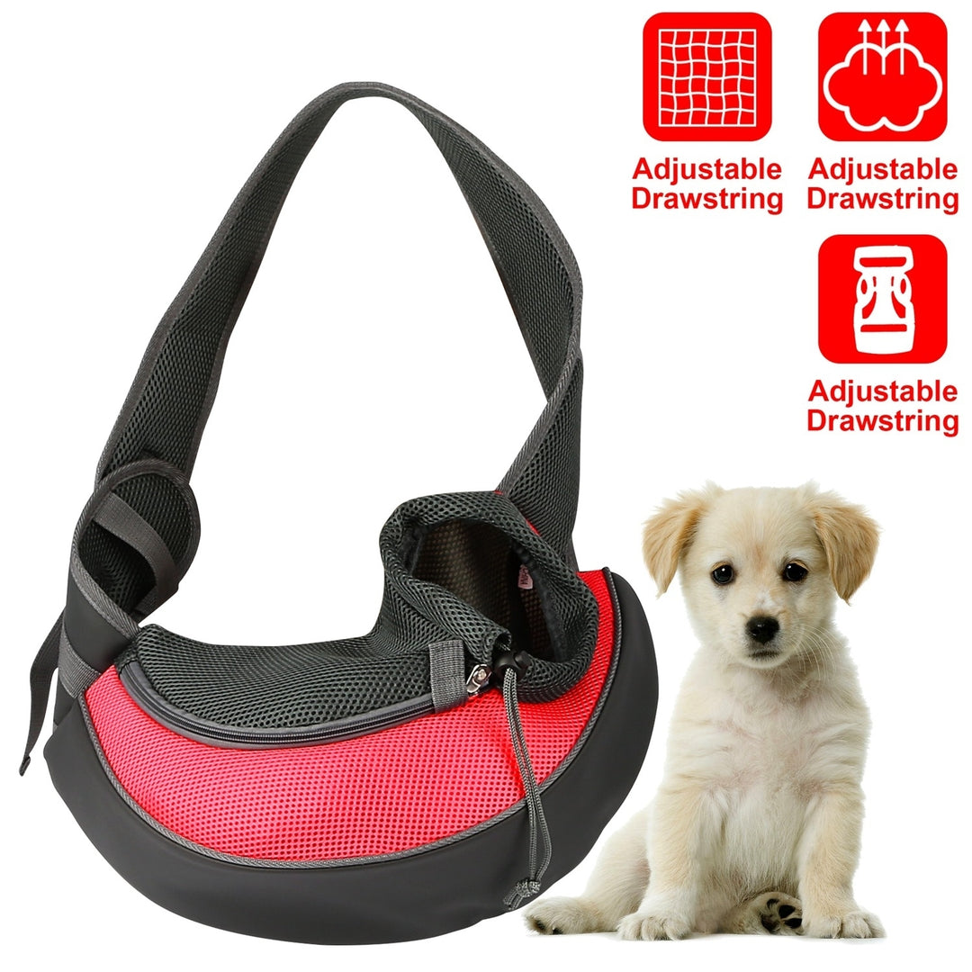 Pet Carrier for Dogs Cats Hand Free Sling Adjustable Padded Strap Tote Bag Breathable Shoulder Bag Image 1