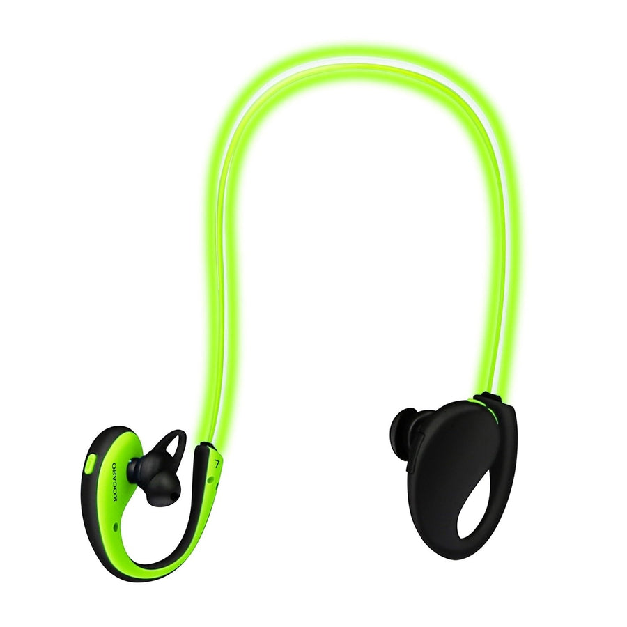 Wireless Sports Headsets Neckband Earphones LED Light Waterproof HD Stereo 8Hrs Image 1