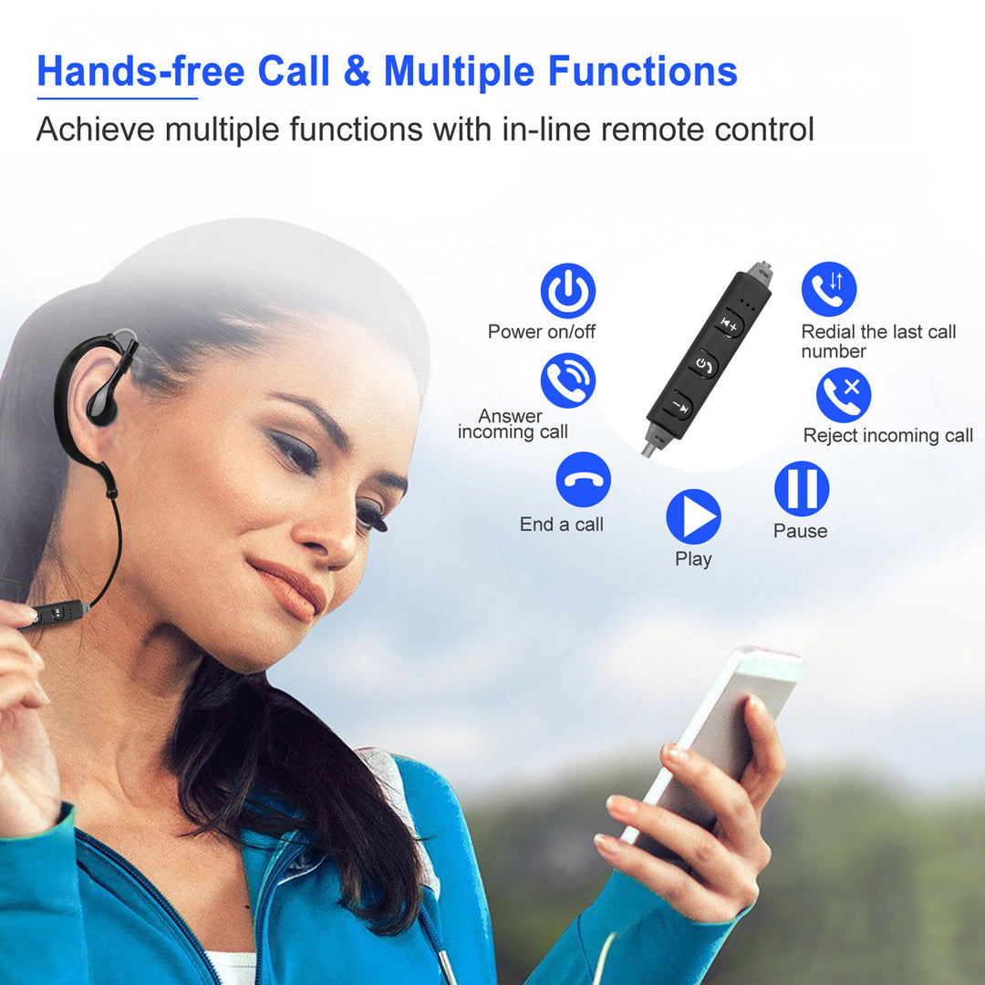 Wireless Headsets V4.1 Sport In Ear Stereo Headphones Sweat-proof Neckband Earbuds Image 3