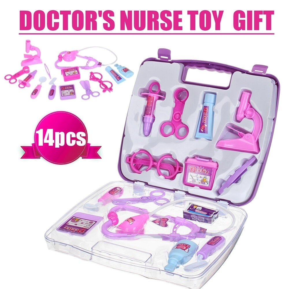 Childrens Play House Toy Curative Box 13 Kinds of Tools Role Playing Doctor for Kids Game Image 2