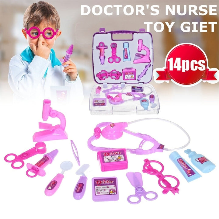 Childrens Play House Toy Curative Box 13 Kinds of Tools Role Playing Doctor for Kids Game Image 3