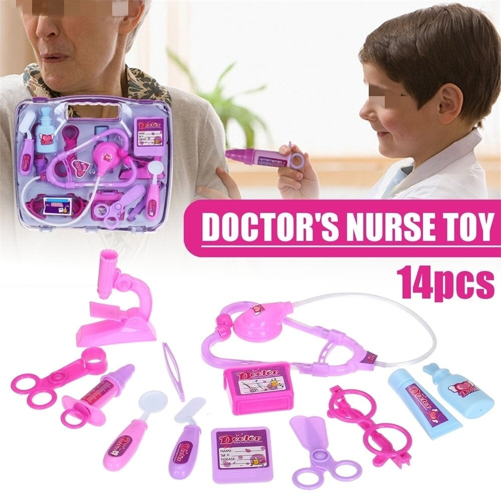 Childrens Play House Toy Curative Box 13 Kinds of Tools Role Playing Doctor for Kids Game Image 4