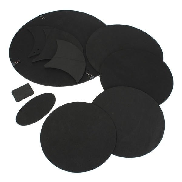10Pcs Bass Snare Drum Sound off Mute Silencer Drumming Rubber Practice Pad Set Image 2