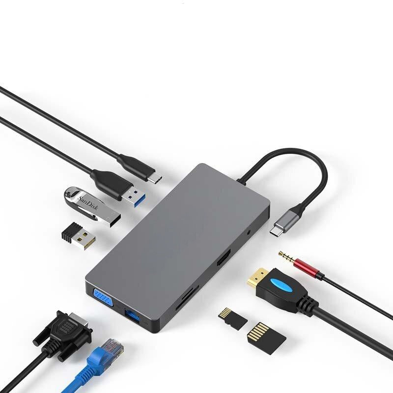 10 In 1 USB-C Hub Docking Station Adapter Image 1
