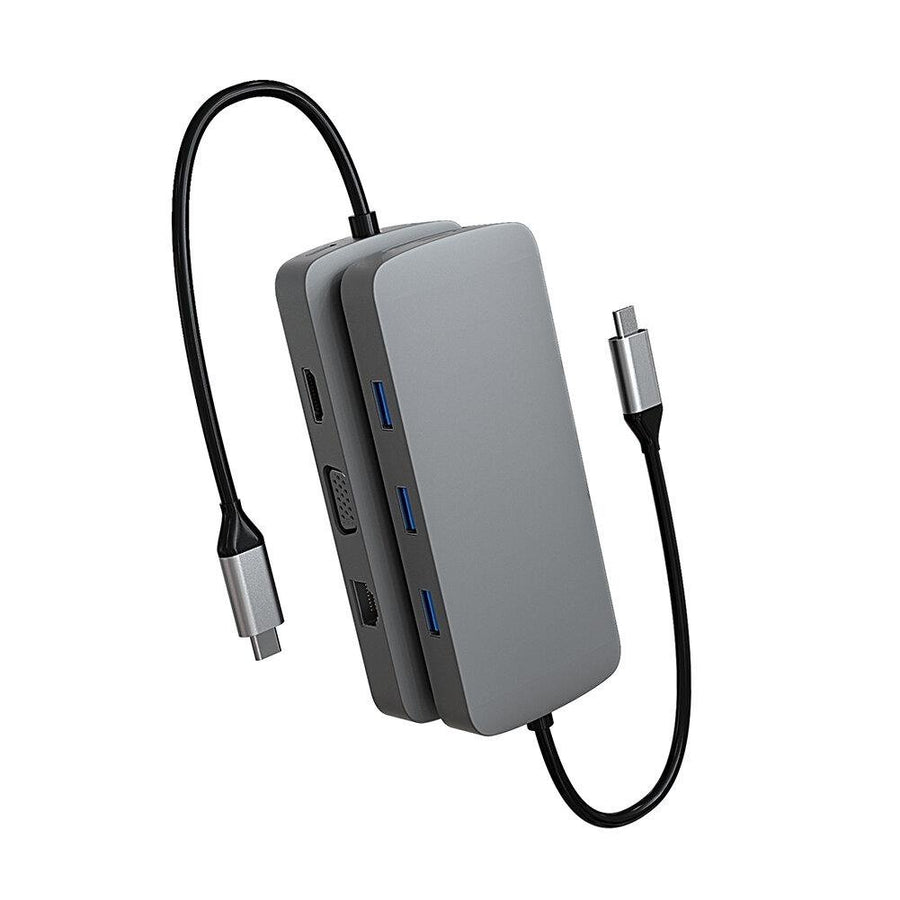10-In-1 USB-C HUB Docking Station Adapter With 4K30Hz HD Display Image 1