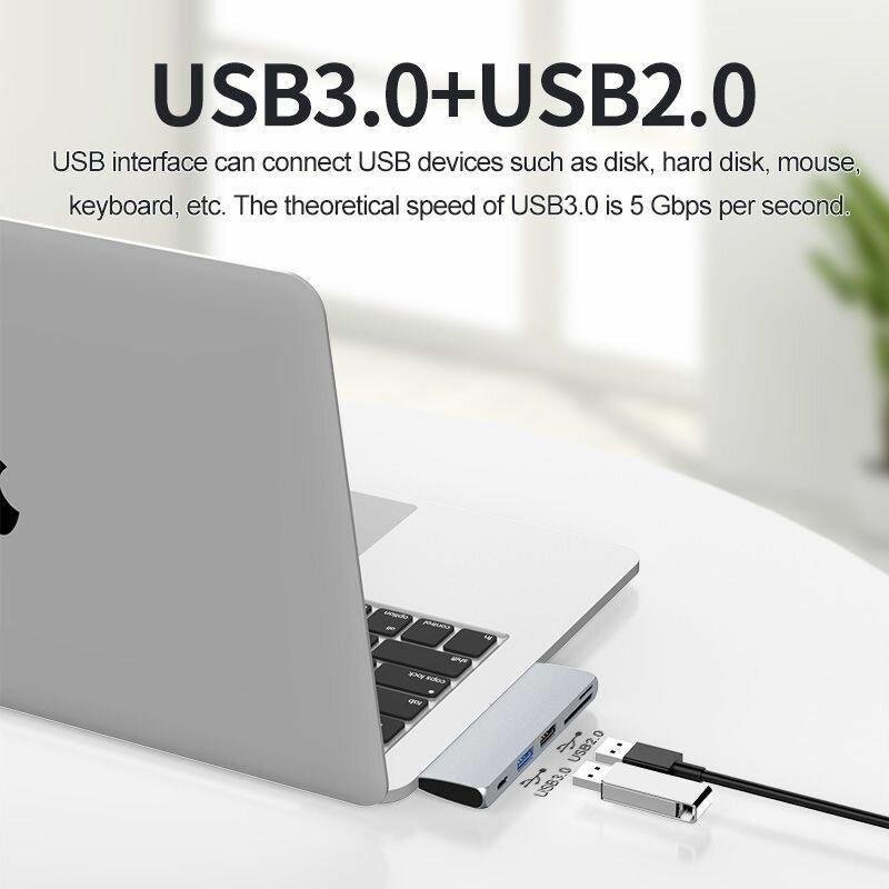 5 In 1 USB-C Type-C Hub Docking Station OTG Adapter With USB 3.0 USB 2.0 87W For iPad Pro 2020 MacBook Pro 2020 Image 2