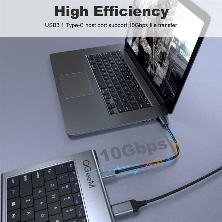 Aluminum Alloy Keyboard + 11 In 1 USB-C Hub Docking Station Adapter With 4K HDMI HD Display 1080P Power Deliver Image 8