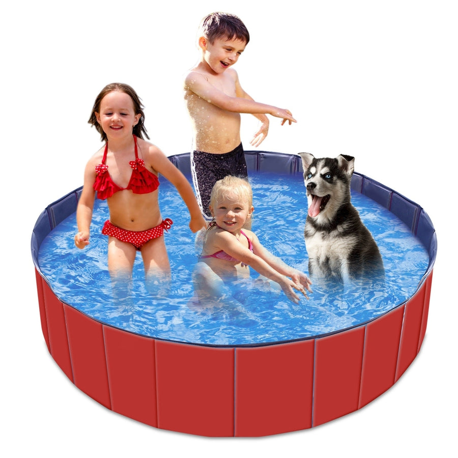 Foldable Pet Swimming Pool PVC Kiddie Baby Dog Swim Pool Bathing Tub Playmat Kids Pools Image 1