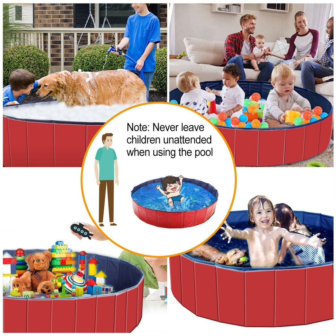 Foldable Pet Swimming Pool PVC Kiddie Baby Dog Swim Pool Bathing Tub Playmat Kids Pools Image 4