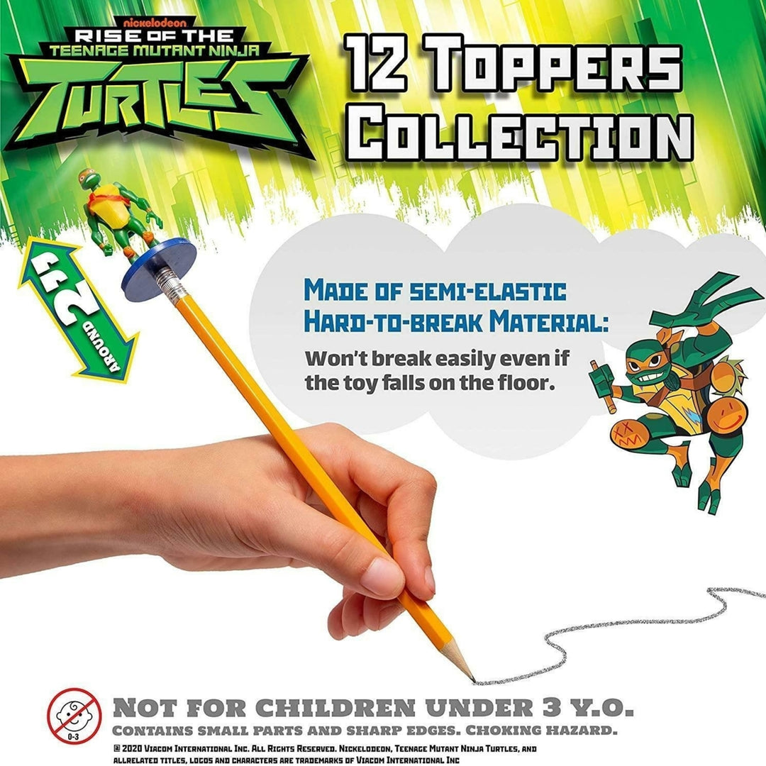 Teenage Mutant Ninja Turtles Pencil Toppers 5pk Raphael Muninn Mikey Leo Donatello PMI International Image 2