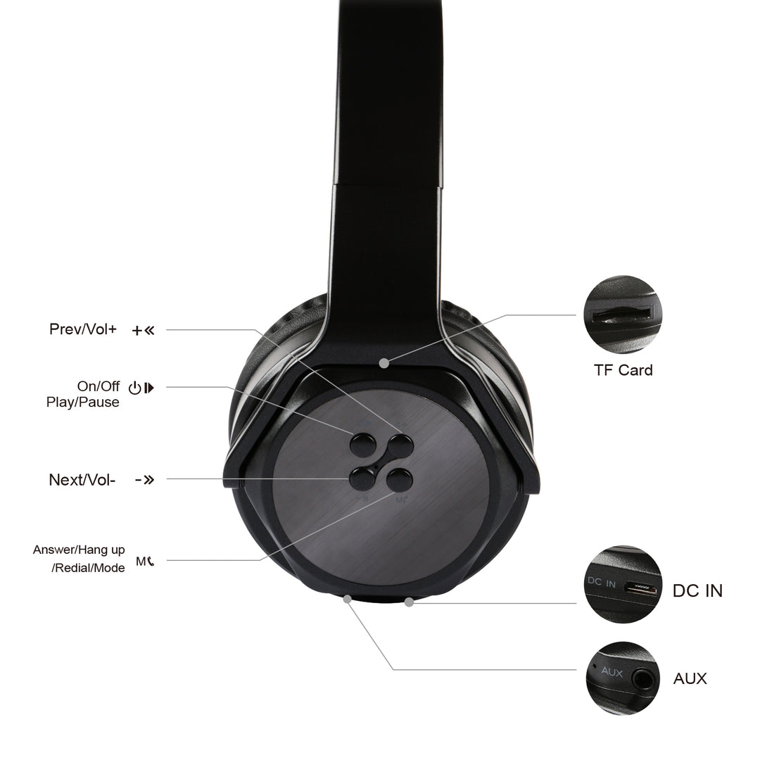 Wireless Foldable Headphones With Built in Speaker Image 2