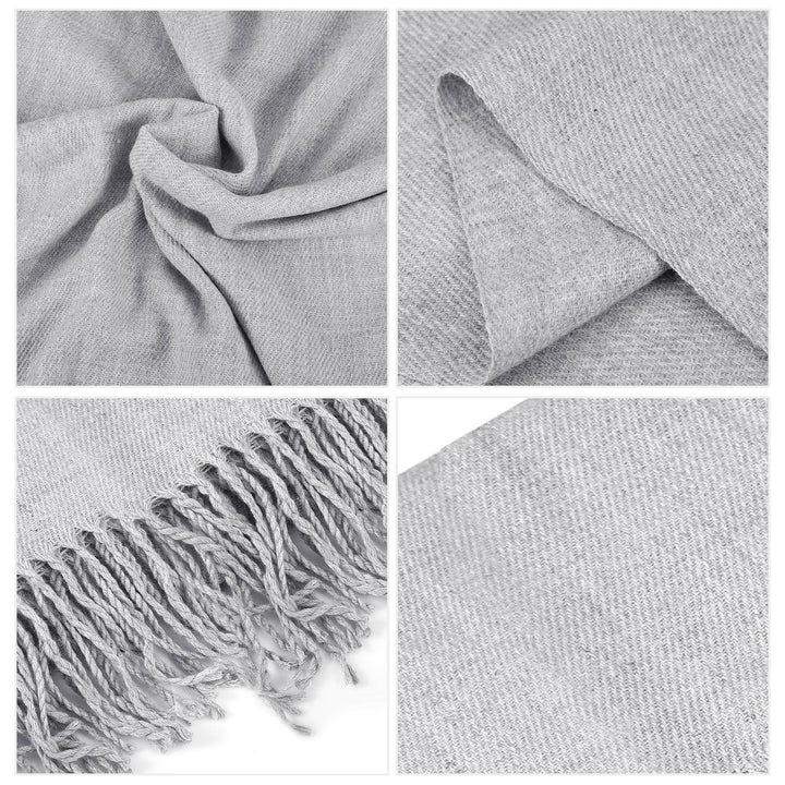 Mens Womens Oversize Cashmere Wool Shawl Wraps Blanket Winter Solid Scarf Soft Pashmina Image 4
