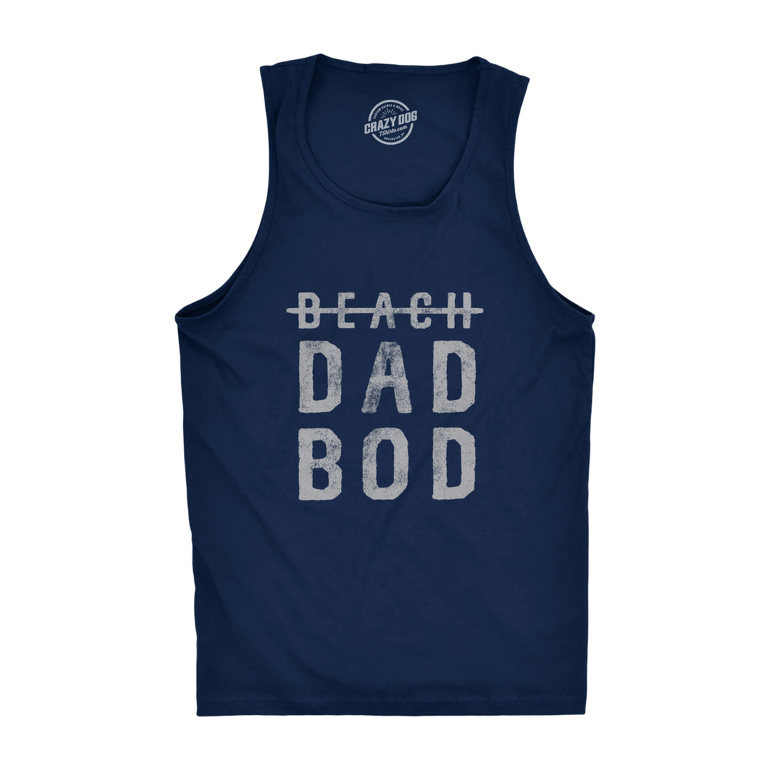 Mens Beach Dad Bod Fitness Tank Funny Sarcastic Fathers Day Fitness Out Of Shape Novetly Top For Guys Image 1