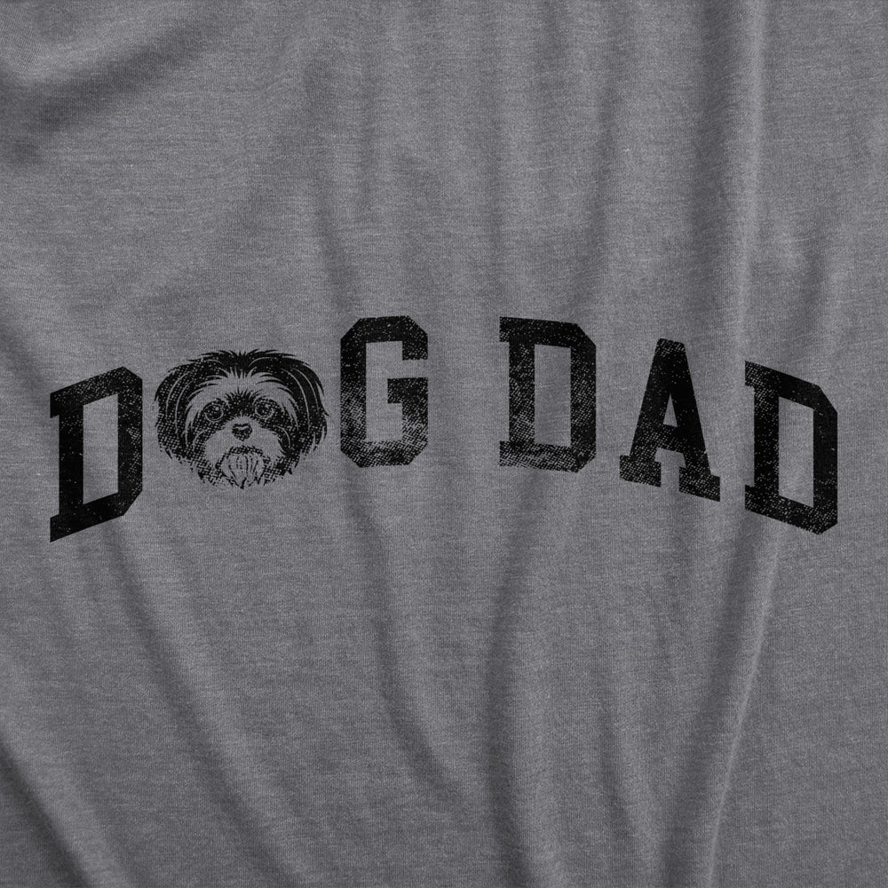 Mens Dog Dad Shih Tzu T Shirt Funny Cute Puppy Pet Shih Tzus Lover Tee For Guys Image 2