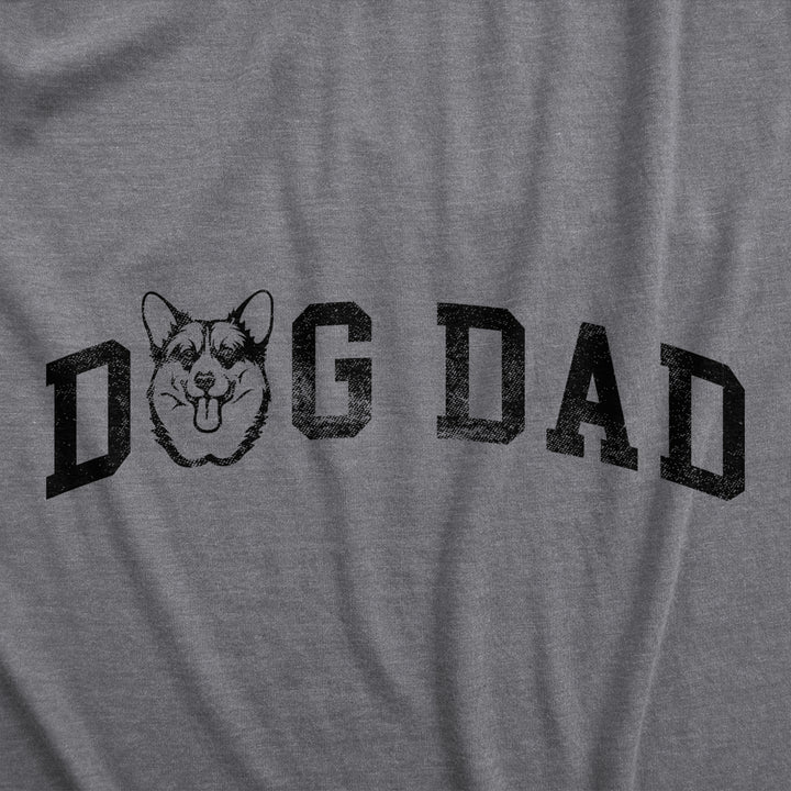 Mens Dog Dad Corgi T Shirt Funny Cute Puppy Pet Corgis Lovers Tee For Guys Image 2