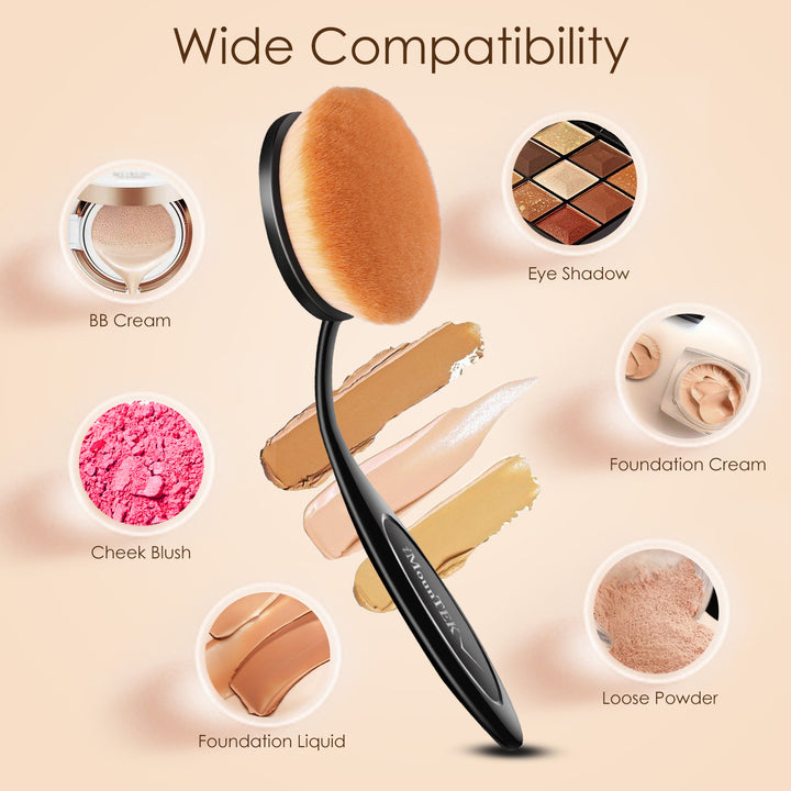 Makeup Brushes Set Moclever 10Pcs Premium Oval Toothbrush Makeup Brushes With Refined Gift Box Flexible Brushes Image 6