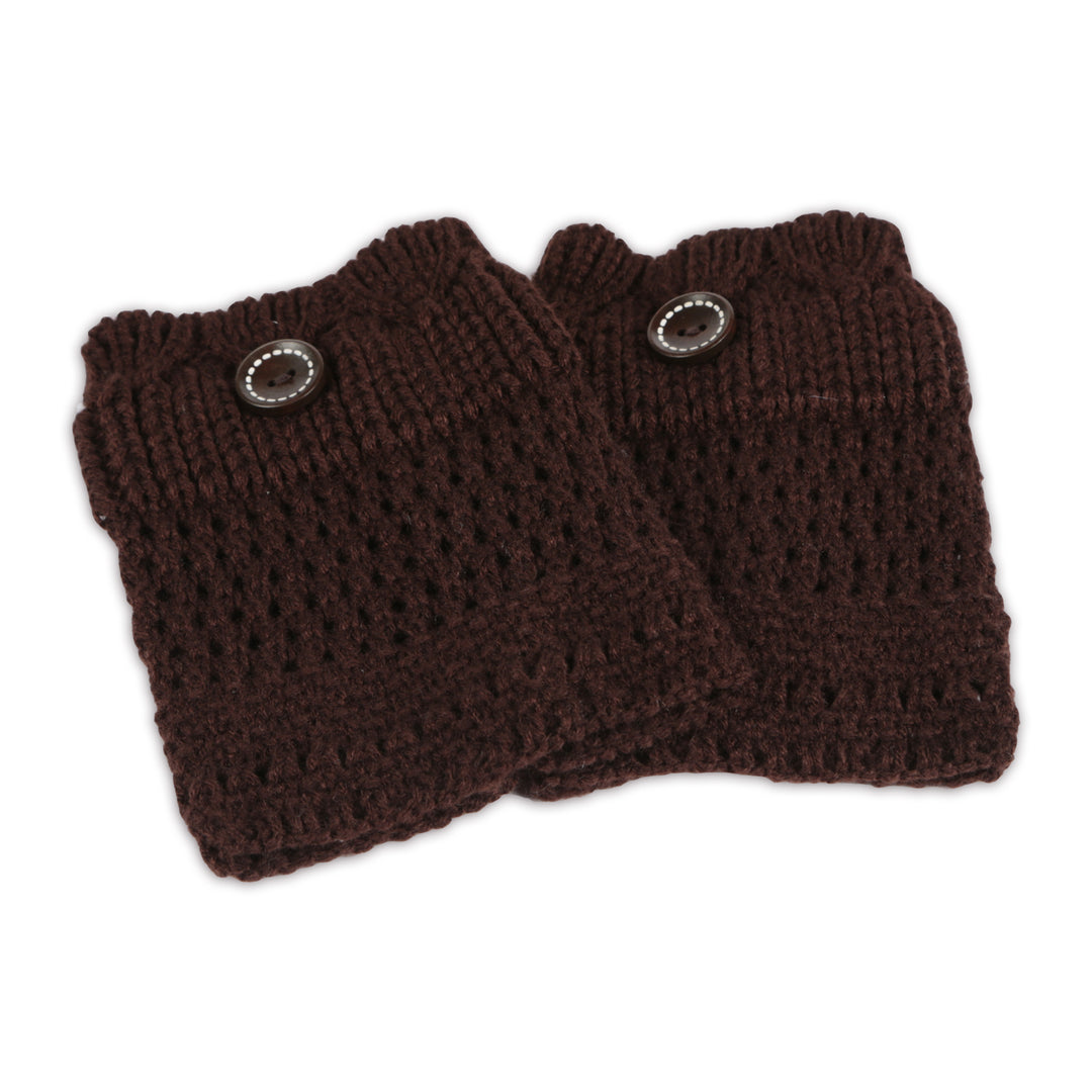 Women Winter Crochet Knit Leg Warmers Image 8
