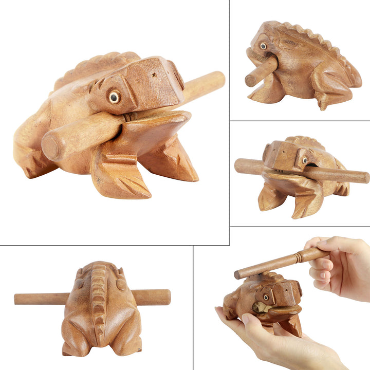 Fun Wooden Frog Percussion Instrument Image 2